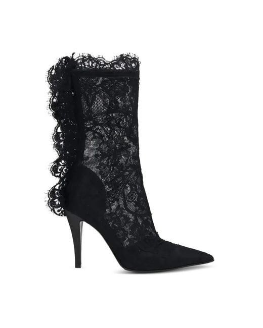 Alexander McQueen Black Heeled Boots