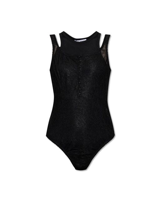 The Attico Black Spitzenbody