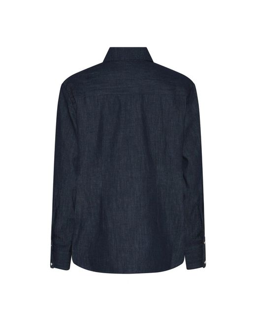 Bruuns Bazaar Overhemden ,Blauw ,Denim Chambra Bbsiwa Shirt in het Blue