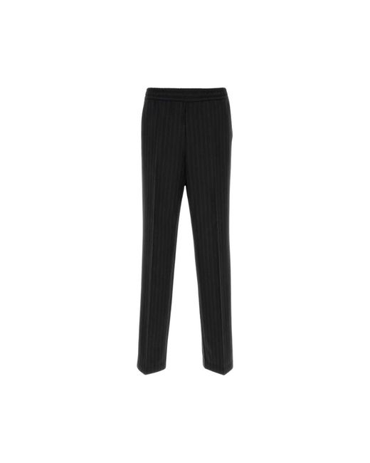 Versace Black Straight Trousers for men