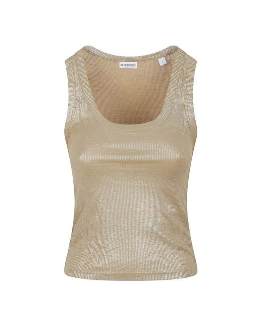 Burberry Natural Sleeveless Tops