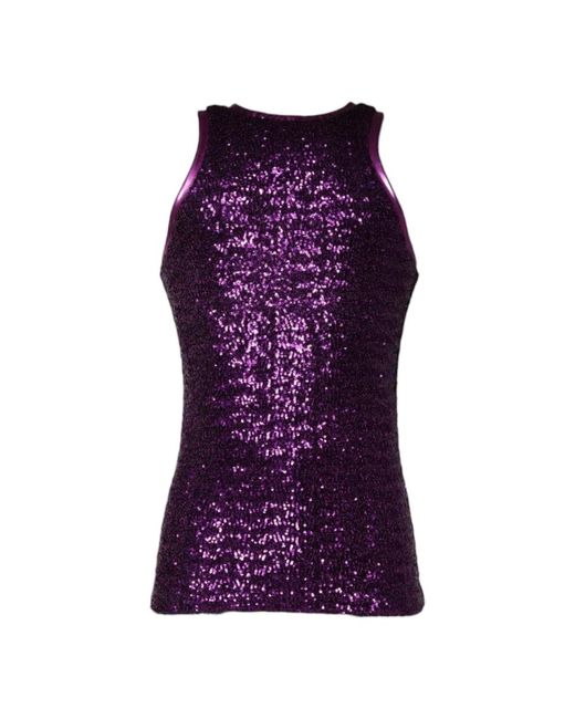 Dolce & Gabbana Purple Sleeveless Tops