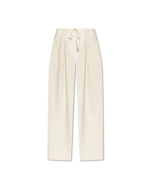Theory Natural Plissierte hose