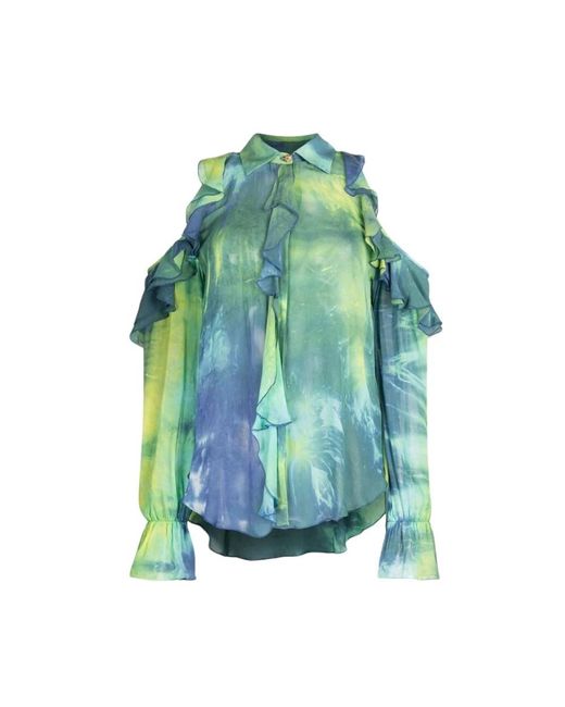 Roberto Cavalli Green Blouses