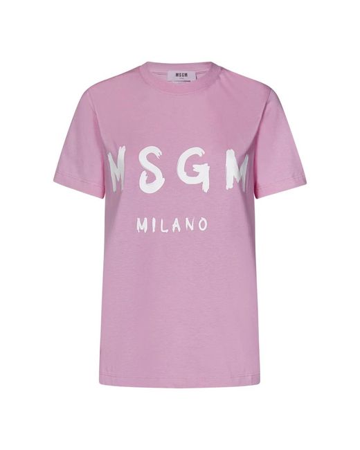 MSGM Purple T-Shirts