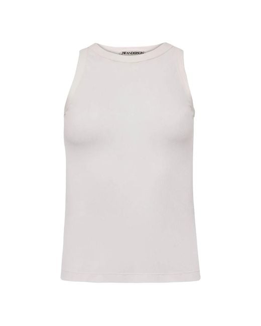 J.W. Anderson White Sleeveless Tops