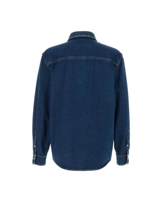 Valentino Garavani Blue Denim Shirts for men