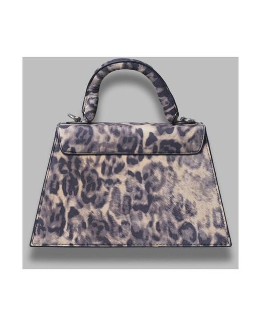 Gestuz Gray Leopardenmuster Leder Tasche