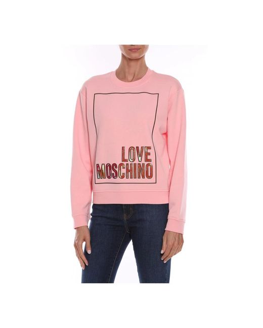 Love Moschino Pink Sweatshirts