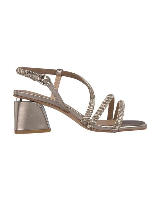 Alma En Pena. Metallic High Heel Sandals