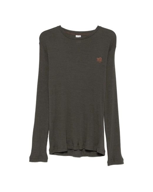 RANRA Rib L/S Tee in het Green voor heren