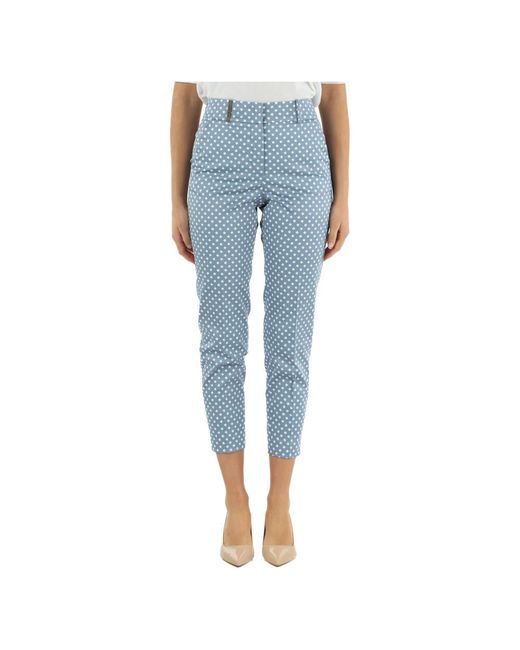 Peserico Blue Cropped Trousers