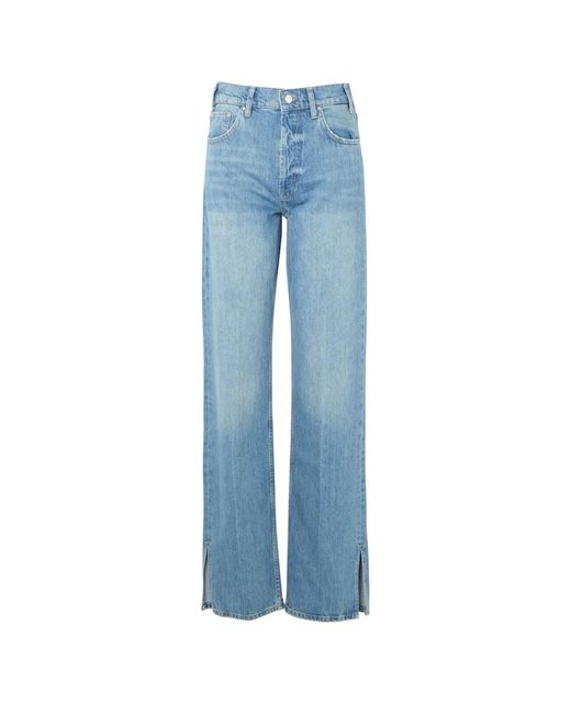 Jeans roy denim con aberturas laterales Anine Bing de color Blue