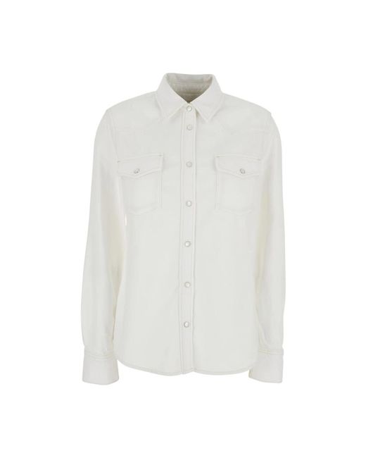FRAME Overhemden ,Wit ,Katoen Classic Shirt in het White
