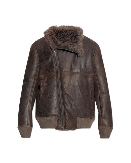 Rick Owens Shearling Mantel Hollywood in Brown für Herren
