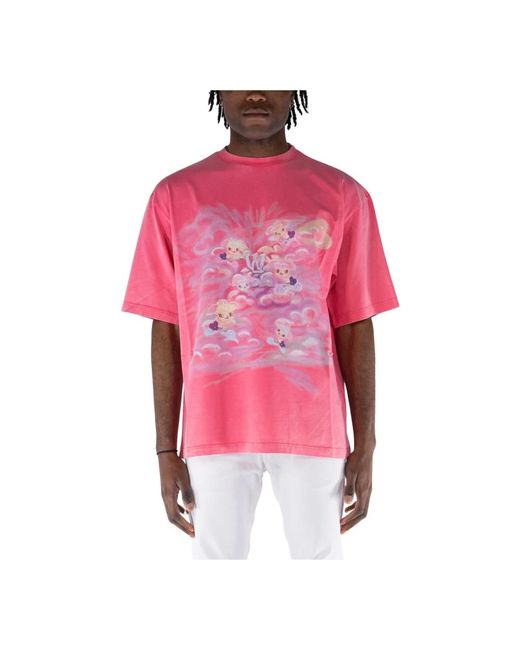 Magliette a maniche corte stampata di we11done in Pink da Uomo