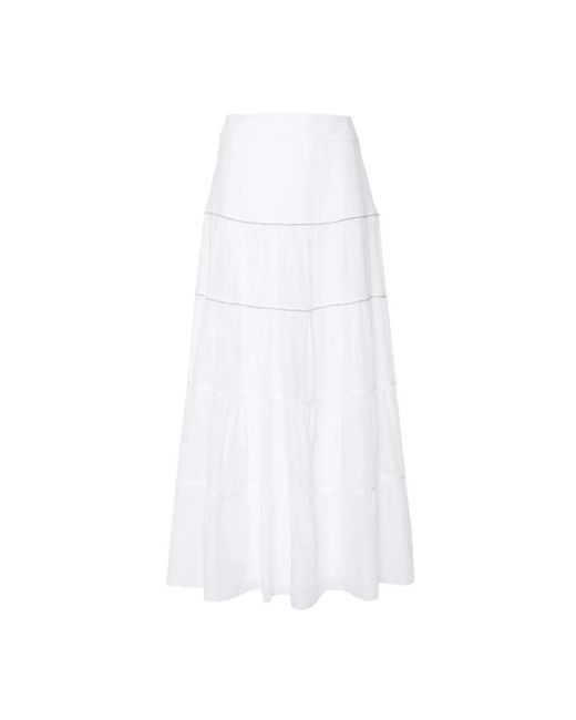 Peserico White Maxi Skirts