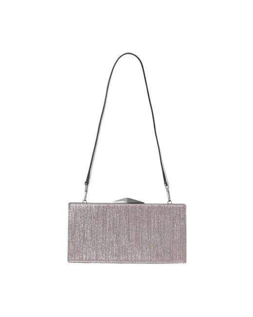 Jimmy Choo Glitterende Cocktail Clutch Tas in het Gray