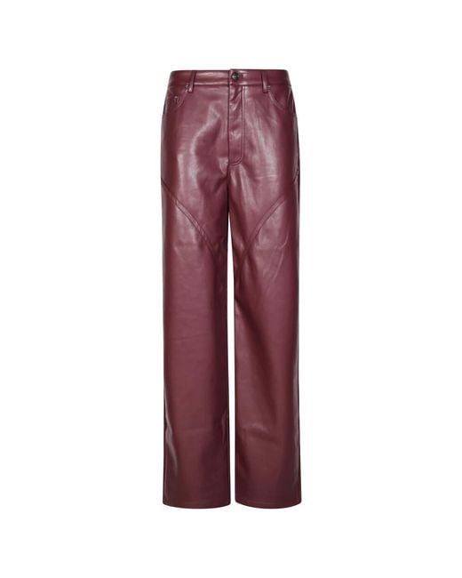 ROTATE BIRGER CHRISTENSEN Red Piping Mid Waist Hose