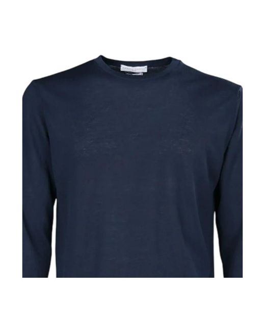 Daniele Fiesoli Blue Round-Neck Knitwear for men