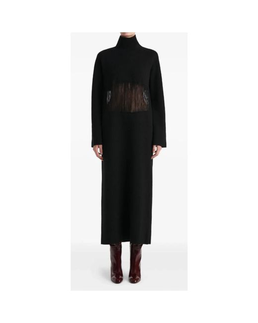 Khaite Black Knitted Dresses