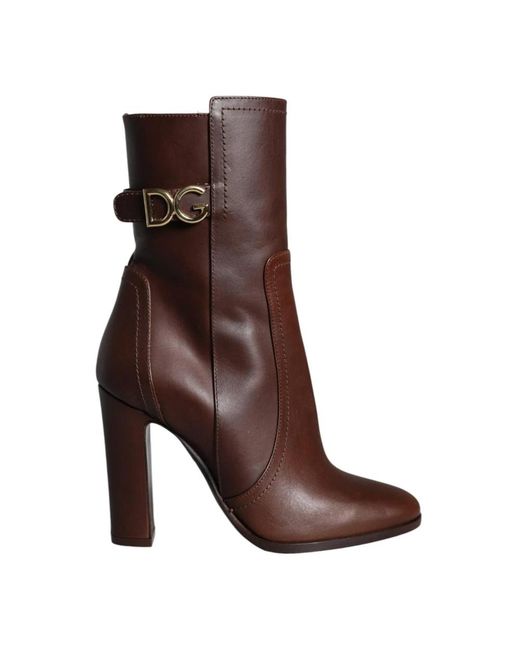 Dolce & Gabbana Brown Heeled Boots