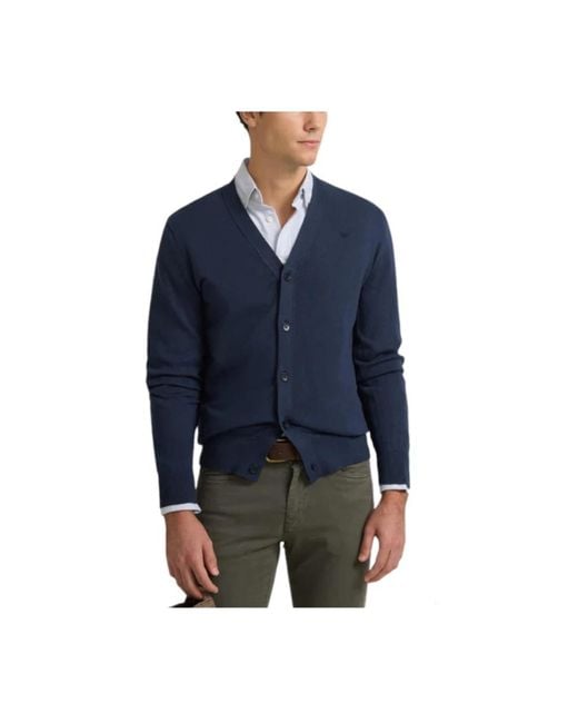 Silbon Blue Cardigans for men