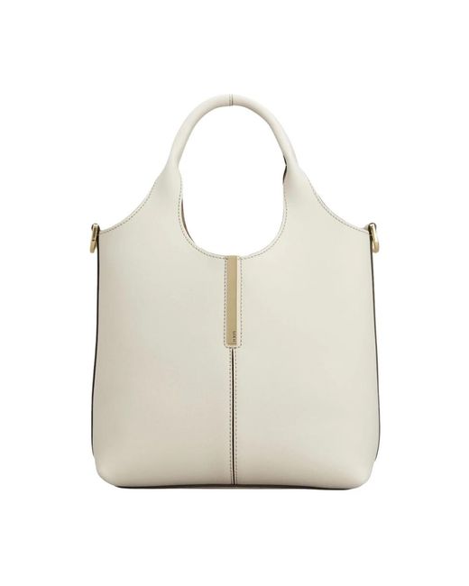Tod's White Mini Leder Shopper