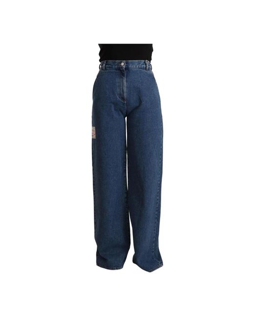 Gcds Blue Loose Fit Jeans
