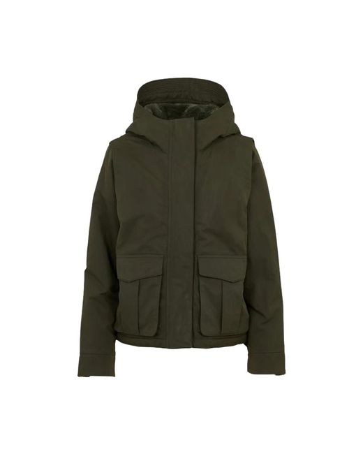 K-Way Jassen ,Groen ,Nylon Gevoerde Nylon Jas in het Green