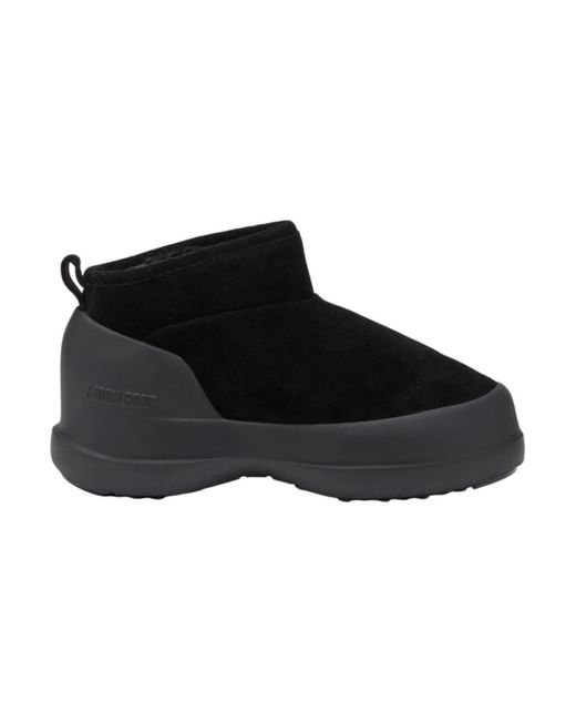 Moon Boot Black Schwarzer wildleder winterstiefel