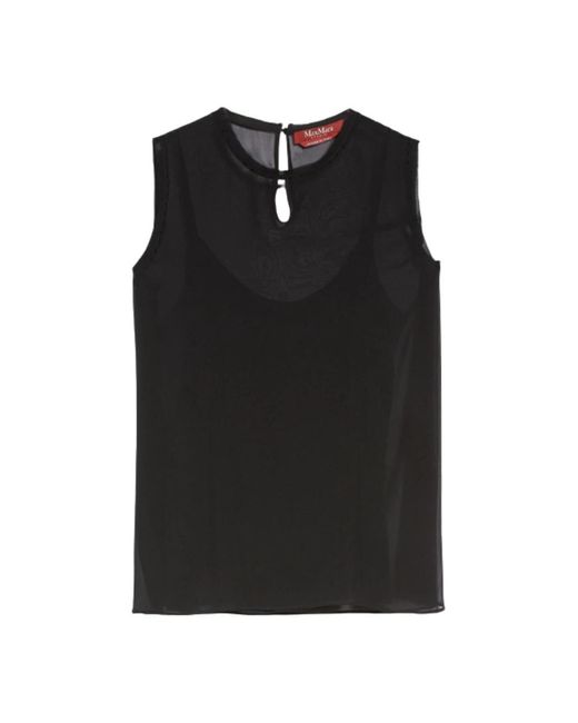 Max Mara Black Blouses