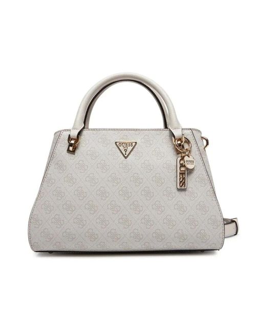 Guess Gray Monogramm Handtasche