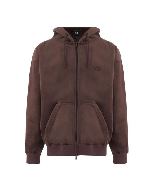 Y-3 Brown Zip-Throughs for men