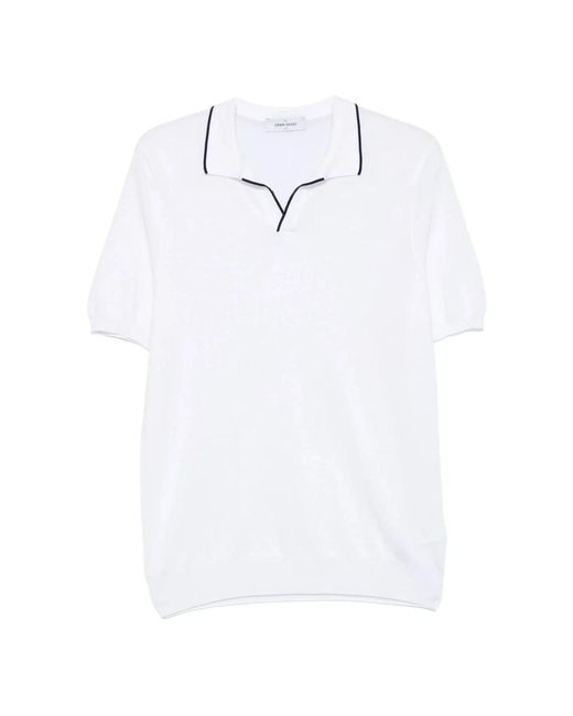 Gran Sasso White Polo Shirts for men