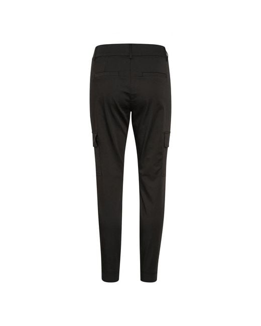 Kaffe Black Slim-Fit Trousers