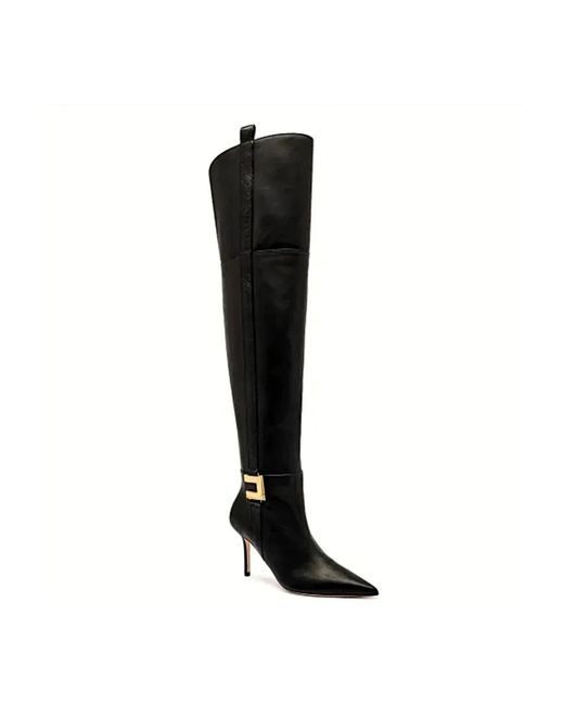 Elisabetta Franchi Black Over-Knee Boots
