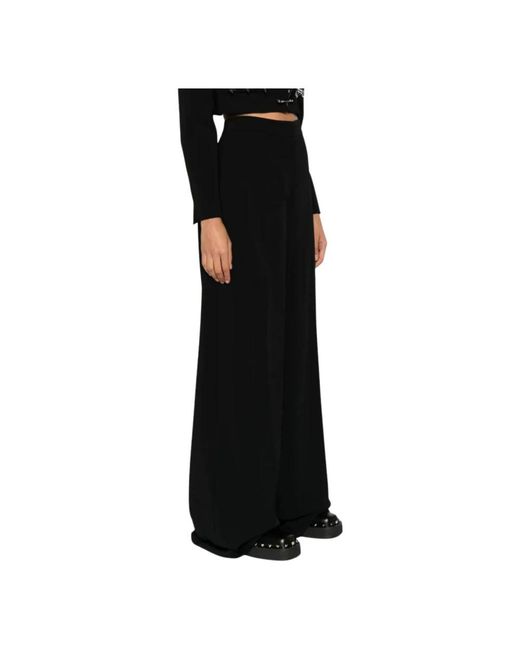 Moschino Black Wide Trousers