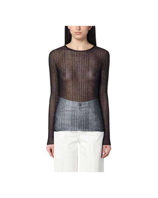 Long Sleeve Tops Roberto Collina en coloris Black