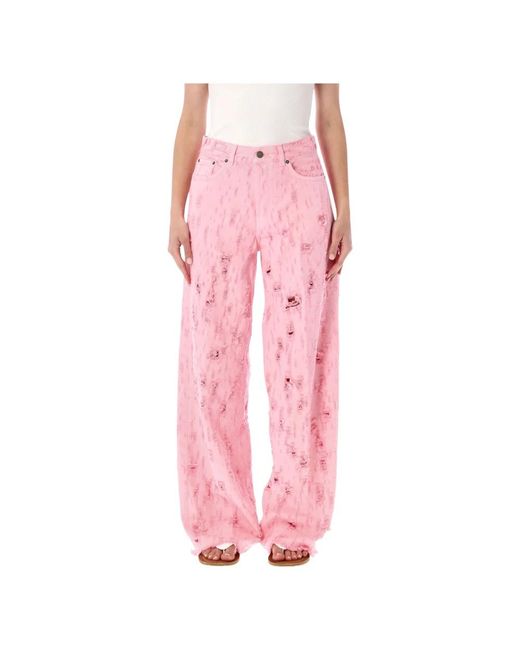 Haikure Pink Loose Fit Jeans