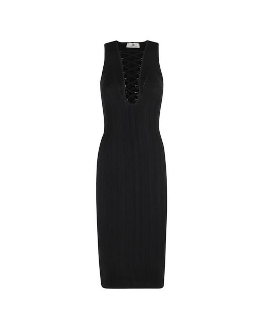 Elisabetta Franchi Black Midi Dresses