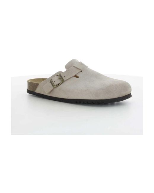 Scholl Gray Mules for men