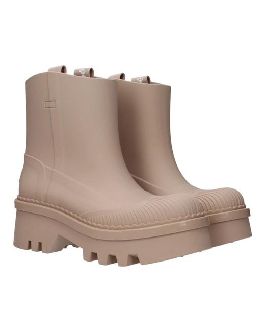Chloé Brown Rain Boots