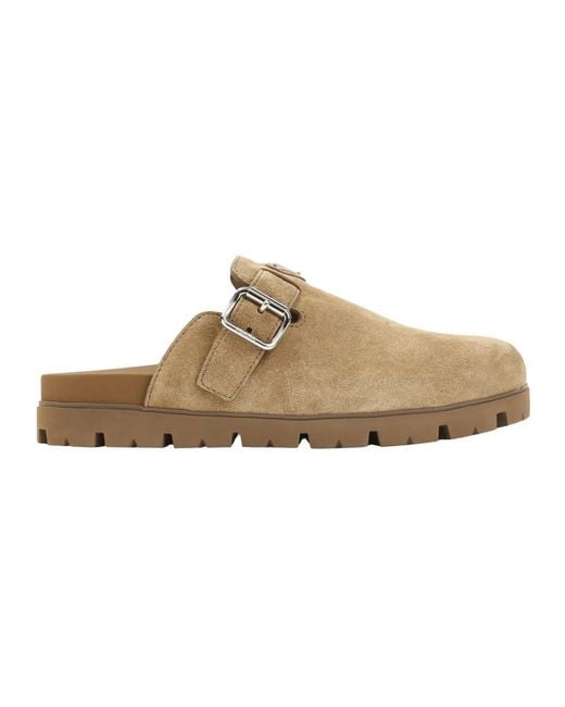 Prada Wildleder-Sabot in Natural für Herren