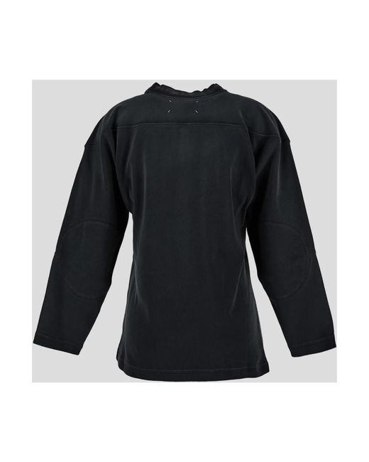 Maison Margiela Black Baumwoll-sweatshirt stil