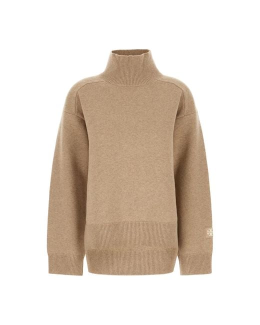 Tory Burch Natural Turtlenecks