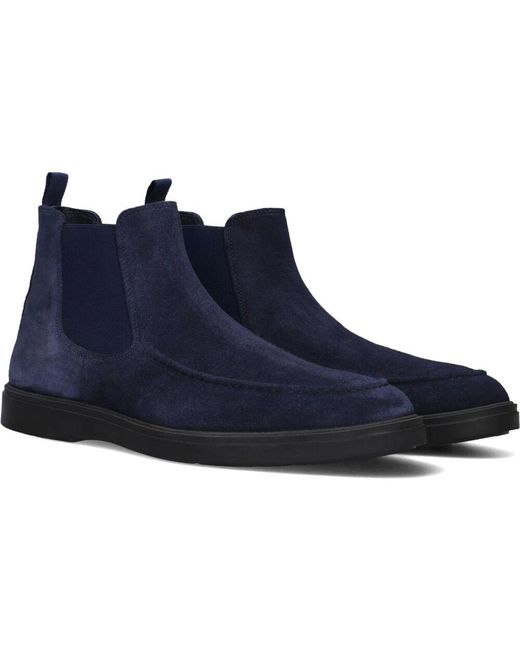 Stefano Lauran Blaue Wildleder Chelsea Stiefel in Blue für Herren