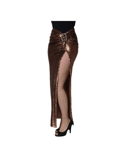 Dolce & Gabbana Brown Maxi Skirts