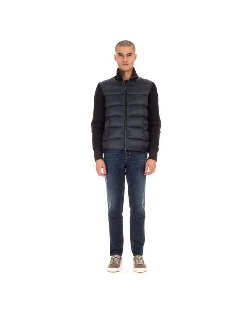 Piumino blu con maniche in maglia di Herno in Blue da Uomo