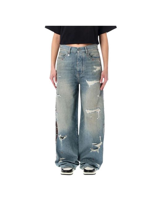 Amiri Bones Studded Jean in het Gray